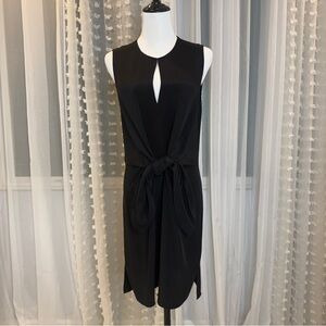 3.1 Phillip Lim Black Midi Dress with Front Tie